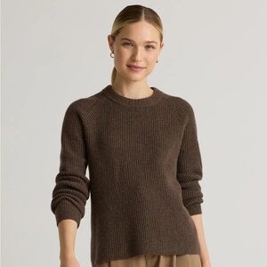 Mongolian Cashmere Fisherman Crewneck Sweater